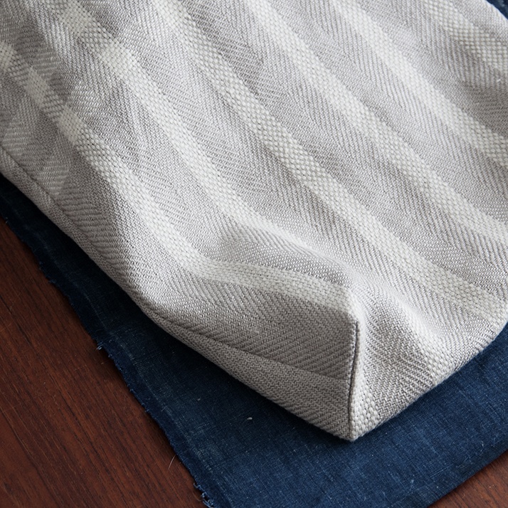 Linen Bread Bag weaving pattern box corner