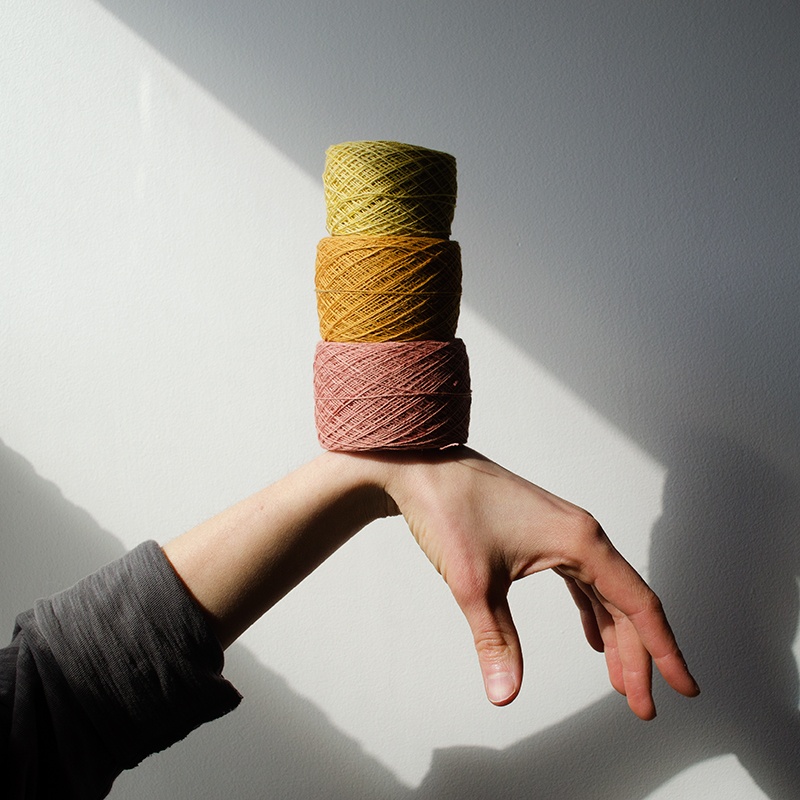 Handweaver natural dye yarn