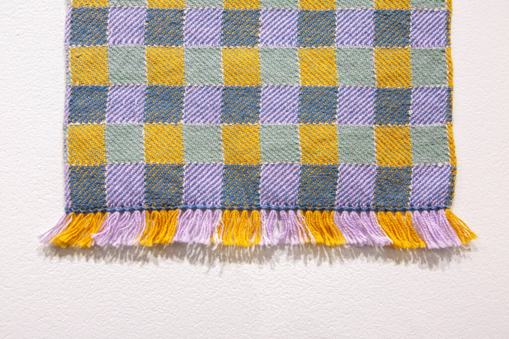 Closeup of hand woven textile